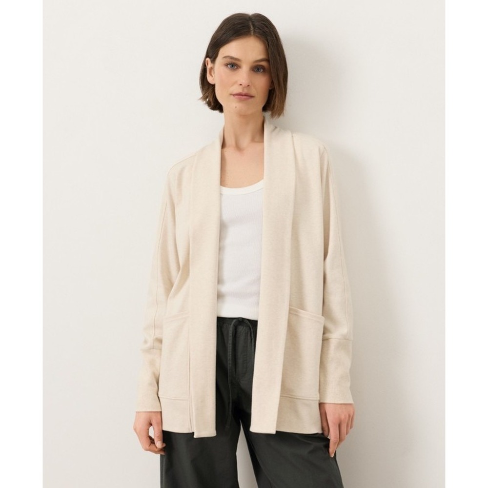 Pact Organic Cotton Women's Airplane Wrap Cardigan Size M/L Boho Coastal Grandma
